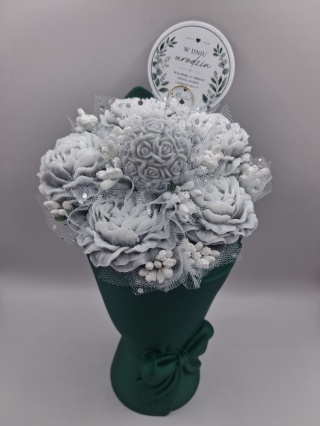 Bukiet Mydlany Róże Piwonie Flower Box Prezent Urodzinowy Handmade