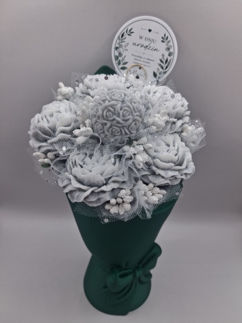Bukiet Mydlany Róże Piwonie Flower Box Prezent Urodzinowy Handmade