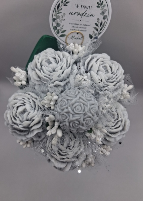 Bukiet Mydlany Róże Piwonie Flower Box Prezent Urodzinowy Handmade