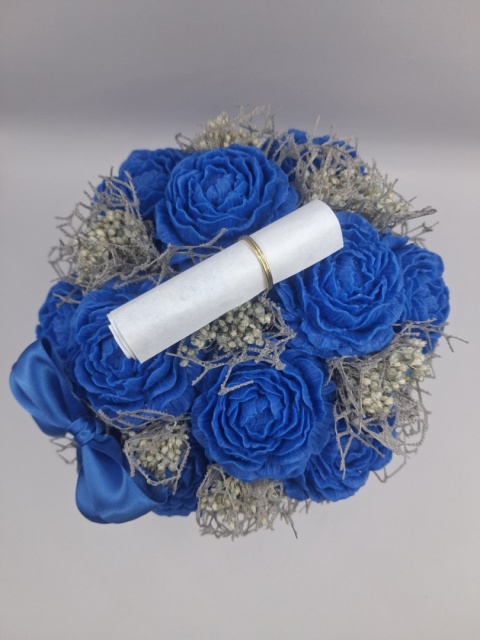 Chabrowy Flower Box z Piwoniami i Ukrytą Wiadomością – Elegancki Prezent dla Niej Handmade