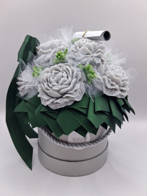 Flower Box Premium Szaro-Zielony – Ukryte w Kwiatach