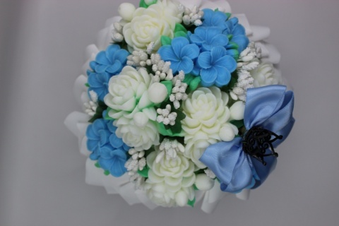 Flower Box na Dzień Matki lub urodziny M - Błękitna Elegancja